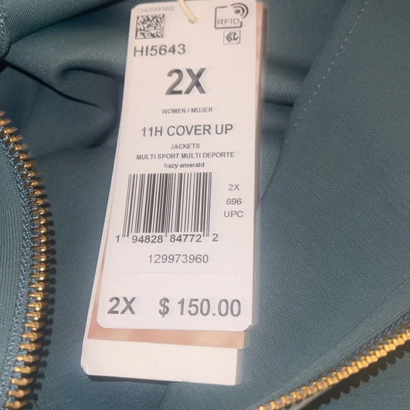 ADIDAS 11 HONORÉ SPACER JACKET (PLUS SIZE) Women's Sportswear Plus Size 2X - Picture 6 of 7